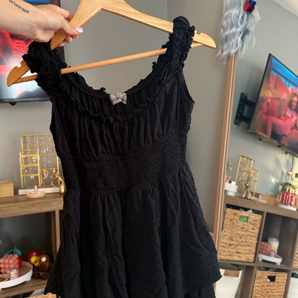 UO Rosie Smocked Tiered Ruffle Romper